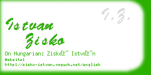 istvan zisko business card